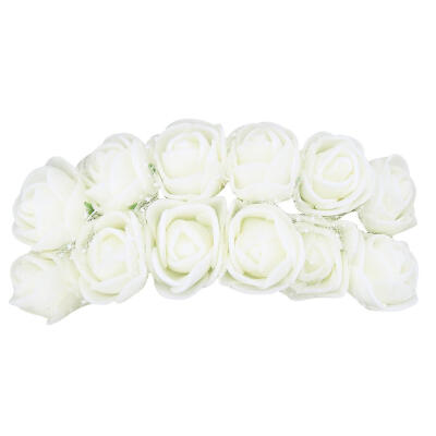 

12pcs Mini Foam Rose Artificial Flowers DIY Wreath Bridal Flowers Car Decor