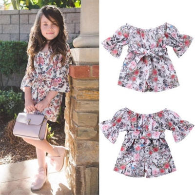 

Newborn Infant Baby Girl Floral Romper Jumpsuit Bodysuit Clothes Outfits 6M-5Y