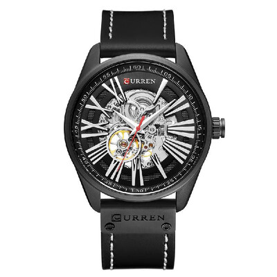 

CURREN 8299 Men Watch Brand Mechanical Tourbillon Watch Wristwatch Calendar Leather Automatic Self-wind Sports Clock