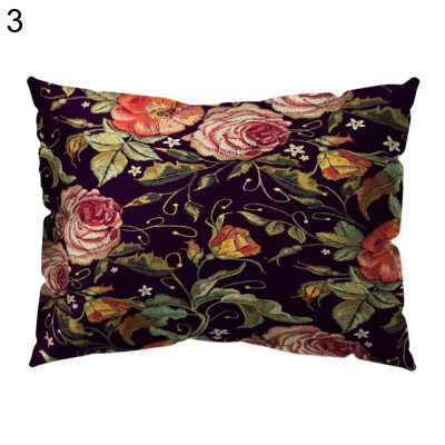 

Fresh Flower Bird Pillow Case Cushion Cover Sofa Bed Car Cafe Office Decoration