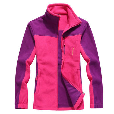 

Toponeto Womens Autumn Winter Outdoor Thickening Zipper Fleece Stand Collar Sport Coat