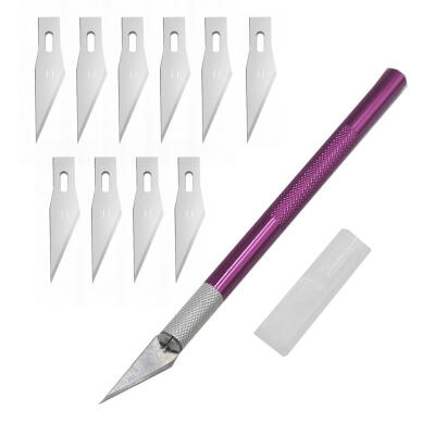 

Anti Slip Aluminum Alloy Handle Scalpel Blade Carving Knife Paper Cutter