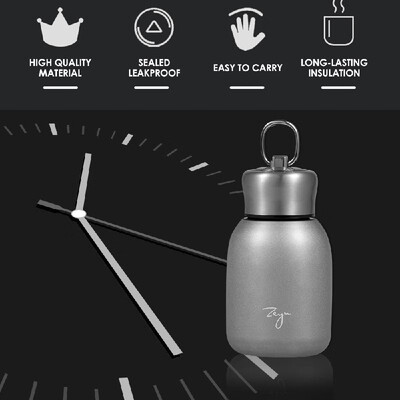 

Water Bottle Stainless Steel Matte 300ml Vacuum Insulated Small Water Bottle for Kid Lid with Hook