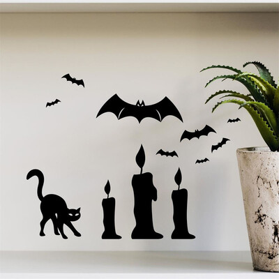 

〖Follure〗Happy Halloween Background Wall Sticker Window Home Decoration Decal Decor