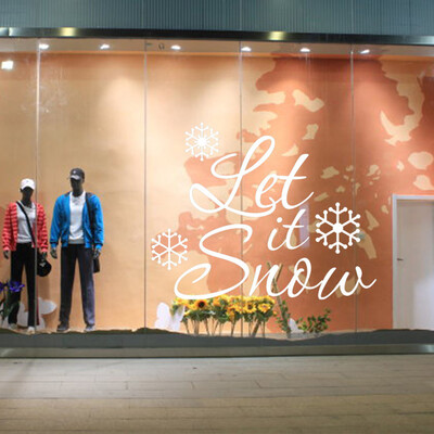 

〖Follure〗Christmas Let It Snow Window Wall Sticker Decorative Removable Wall Sticker