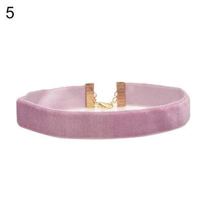 

Gothic Soft Velvet Solid Color Choker Necklace Lady Girl Club Dance Jewelry Gift