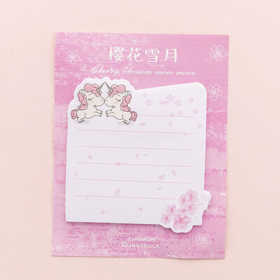 

Pink Pig sticky notes cartoon unicorn memo pad to do list planner diary note