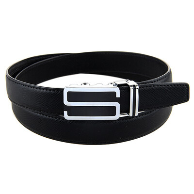 

BPSTAR Womens Automatic Buckle Genuine Leather Ladys Ratchet Holeless Belt Business High Quality Womens Real Belt for Pants