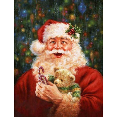 

5D DIY Diamond paintings Mosaic Wall Sticker Christmas santa claus teddy Suitable for Home Puzzle birthday wedding Decor