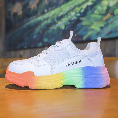 

Mhysa 2019 Woman shoes Platform Chunky Sneakers Flat Thick Sole tenis feminino Women casual shoes Sneakers zapatos de mujer
