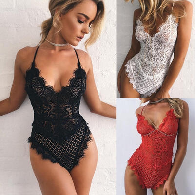 

SEXY Women Lingerie Lace Dress Babydoll Underwear Nightwear Sleepwear Bodysuit