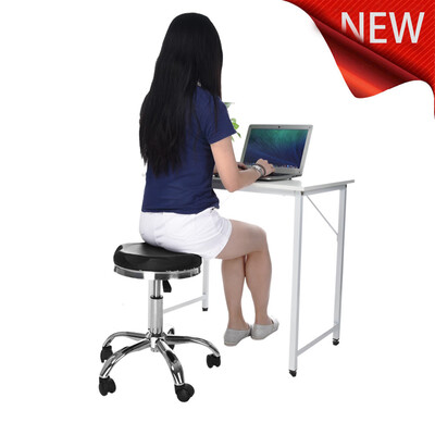 

Gobestart Hydraulic Salon Stool Office Chair Beauty Salon Work Bench Bar Chair Black