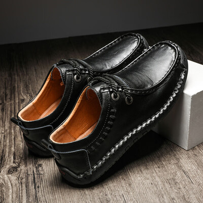 

Leather mens shoes large size 2019 summer new casual shoes mens leather lazy peas shoes mens fashion shoes men