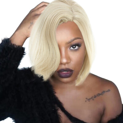 

〖Follure〗Women Gold Brazilian Short Wavy Curly Parting High Temperature Fiber Wig Hair