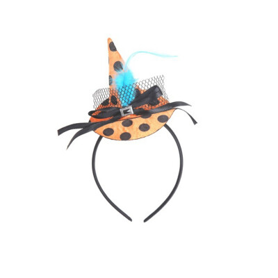 

Feather Mini Pointy Witch Hat Hairband Headpiece Children Halloween Party Costume Accessories Cosplay Headwear Accessories