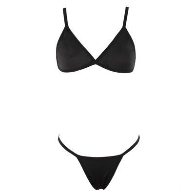 

Toponeto Fashion Women Solid Patchwork Sexy Lingerie Underwear G-String Set