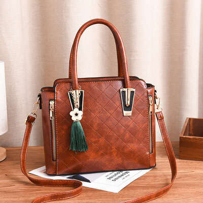 

Ladies bag 2019 spring new wild handbag fashion killer handbag simple PU leather shoulder diagonal package