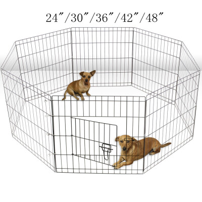 

Ktaxon 24"30"36"42"48" Tall Wire Fence Dog Cat Folding Exercise Yard Play Pen Black