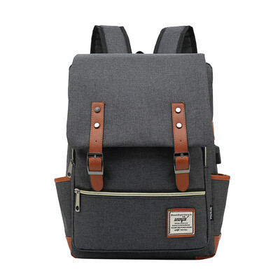 

Tailored Men & Women Fashion Big Travel Backpack USB Retro Canvas Student Bag Backpack