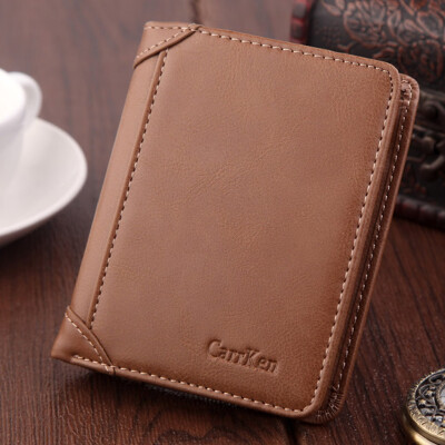 

Tailored Wallet Leisure Mens Slim Leather Mini Wallet Credit Card Trifold Purse Coin