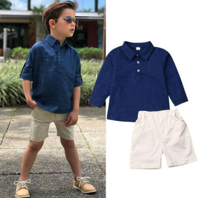 

US Kids Clothes Set Baby Boy Long Sleeve T-shirtPant 2pcs Casual Outfits Suits