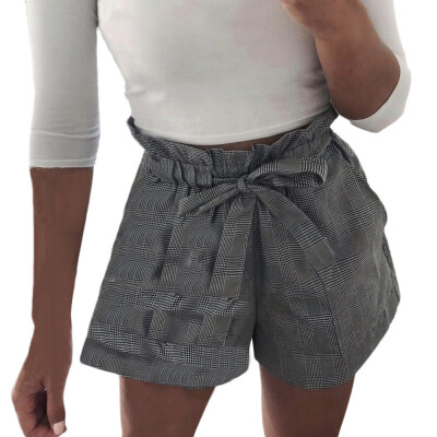 

Tailored Women Lattice Pocket High Waist Bandage Easy Elastic Casual Short Pants