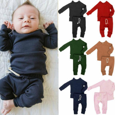 

Newborn Infant Baby Boy Girl Clothes Cotton T-shirt TopPants Kids Outfits Sets