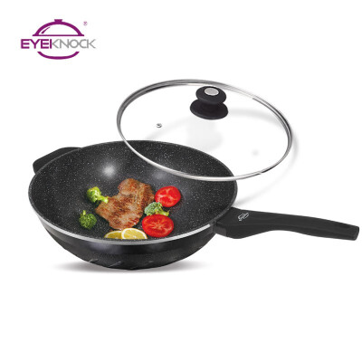 

Aino wok non-stick pan smokeless non-stick wok pan cooker induction cooker gas universal EYEKNOCK 34CM wok gift silicone shovel