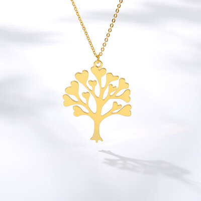 

Simple Handmade Tree of Life Pendant Necklace Vintage Silver Gold Life Tree Necklaces Christmas Gifts Boho Choker Jewelry