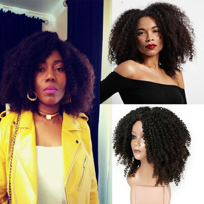 

〖Follure〗Brown Synthetic Curly Wigs for Women Short Afro Wig African American Natural