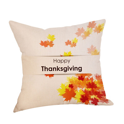 

〖Follure〗Happy Fall Thanksgiving Day Linen Turkey Pillow Case Cushion Cover Home Decor
