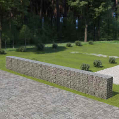 

Gabion Wall with Covers Galvanized Steel 354"x197"x394"