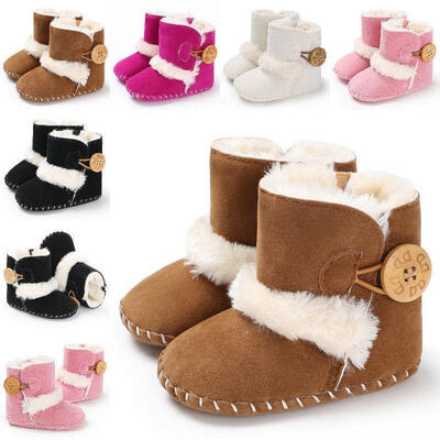 

Kid Baby Girl Boy Snow Shoes Winter Soft Sole Prewalker Crib Boots