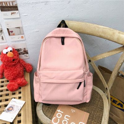 

Schoolbag female college students shoulder bag Korean high school canvas ancient feeling girl contracted ins wind bf campus backpa