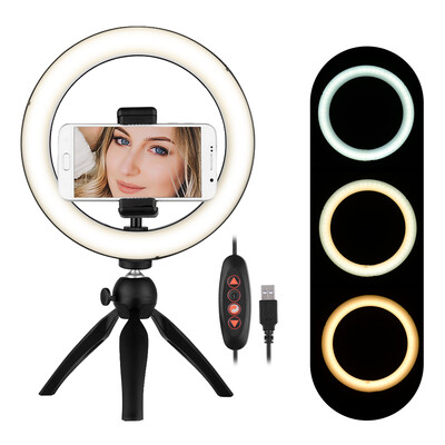 

Portable 86 Inch LED Ring Light Lamp 3 Light Modes & Dimmable Brightness with Tripod Stand Cell Phone Holder Selfie Ringlight for