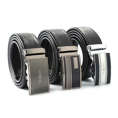 

First layer leather belt Mens leather automatic buckle belt business belt