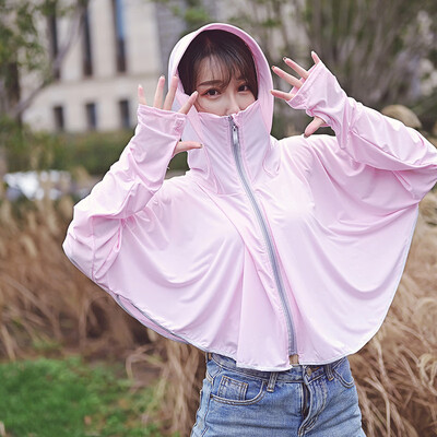 

Sunscreen women 2019 new ultra-thin summer UV fairy coat cycling short sunscreen cloak