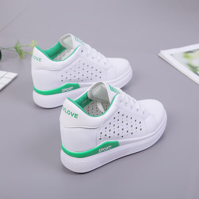 

Small white tide shoes female 2019 summer summer new style increase high wild autumn shoes breathable casual increase white shoes autumn