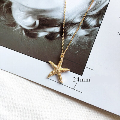 

IF ME 2019 New Fashoin Gold Color Cowire Shell Conch Chain Necklace Pendant For Women Vintage Minimalist Starfish Summer Jewelry
