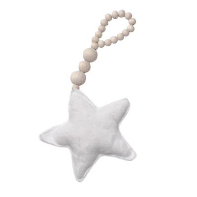 

Toponeto Wood Beads Ornament Star Heart Shape Kids Nursery Tent Wall Hanging Decor