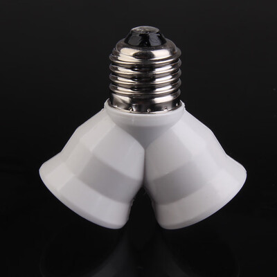 

E27 to 2xE27 LED Halogen Light Base Lamp Bulb Adapter Converter Socket
