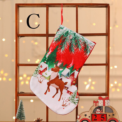 

Toponeto Christmas Stockings Mini Socks Santa Candy Gift Bag Christmas Tree Decorations