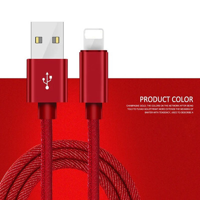 

Micro Usb Data Cable for iPhone 1M 2M Durable Denim Jean Nylon Braided Cord Fast Charging Type C Sync & Charging USB C Cable