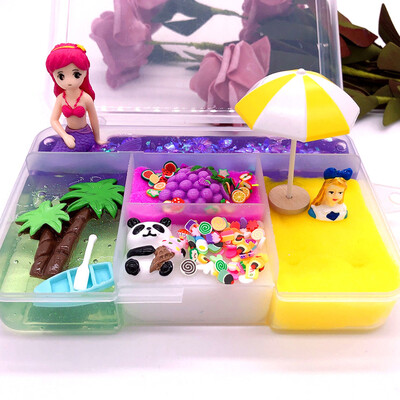 

Siaonvr Mixing Colorful DIY Mud Mermaid Crystal Puff Slime Scented Clay Toy Gift 300ml