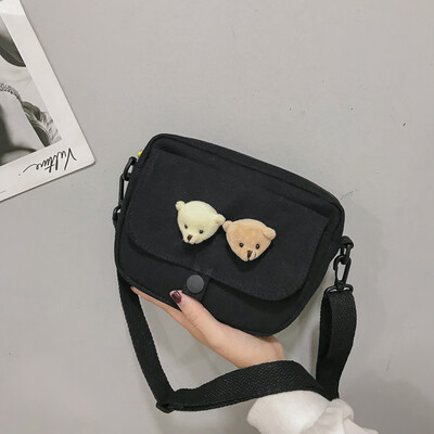 

Tailored Women Fashion Canvas Bear Coin Purse Shoulder Messenger Casual Bags