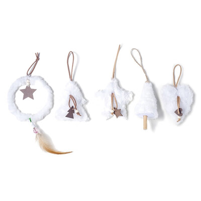 

5PcsSet Wooden Christmas Pendants Hanging Decorative Ornaments For Holiday Seasonal Home Decor Xmas Tree Hanging Ornament