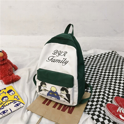 

Ins style schoolbag female Korean version of high school students in large capacity simple forest department hundred ancient sense