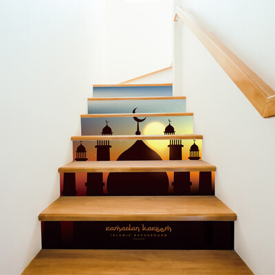 

〖Follure〗Muslim Ramadan Blessing Creative Stair Stickers Creative Floor Stairs Decorative