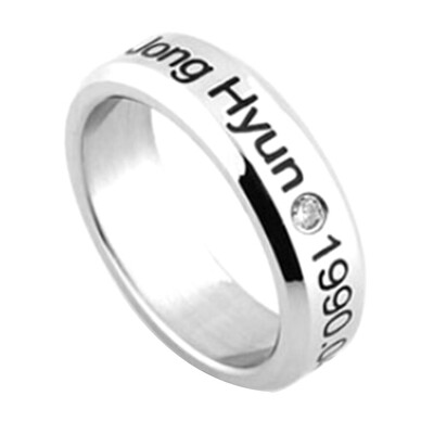 

1 Pc Fashion K-pop SHINEE Onew\Minho\Taemin\Key\Jong Hyun KPOP Titanium Steel Finger Silver Ring