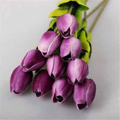 

Toponeto Tulip Artificial Flower Latex Real Bridal Wedding Bouquet Home Decor 20pcs